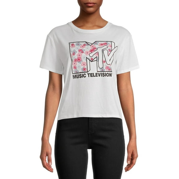 MTV Juniors' Floral Graphic T-Shirt