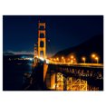 thumbnail image 2 of Golden Gate la Nuit - Impression sur Toile Pont de Mer, 2 of 3