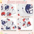 thumbnail image 4 of FORMRS Kids Short Sleeve Top and Pants Pajama Set Unisex Satin 2-Piece Sleepwear, Sizes 7-8Y, Star Spangled Helmets, 4 of 8