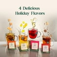 thumbnail image 2 of Teaniru, Assorted Holiday Tea Collection - Christmas Tea Sampler | 4 Holiday Green Tea | Holiday Tea for Detox, Energy, Immunity & Relaxation - Brew Hot or Iced | Christmas Tea Bags for All, 2 of 5