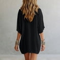 thumbnail image 4 of WCJM Womens Button Down Cover Up Shirt Swimsuit Cover Up Dress Summer Bikini Beach Wear (Black,M), 4 of 5