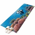 thumbnail image 2 of Funny Panda Diving Washable Runner Rugs 2'x6', Seafloor Corals Fish Oceans Modern Low Pile Throw Entryway Rug Non-Slip Sturdy Edge Binding Carpet for Indoor Bedside Entrance Bedside, 2 of 9