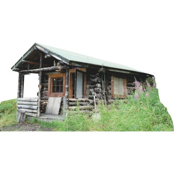 SP13262 Alaskan Bush Cabin Off Grid People Frontier Woods Camp Cardboard Cutout Standee Standup