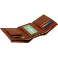 thumbnail image 6 of Marshal Kids Slim Compact ID and Coin Pocket Genuine Leather Trifold Wallet for Boys Tan, 6 of 9