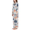thumbnail image 2 of FORMRS Womens Pajama Set Long Sleeve Top and Pants with Pockets Soft Comfy Lounge Sleepwear, Sizes S-2XL, Gray Cartoon Houses, 2 of 7