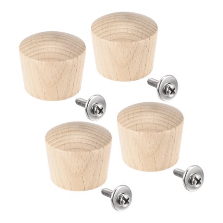 

Uxcell Universal Pot Lid Knob Wooden Replacement Knob 41x34mm for Pan Pot Cover 4pack