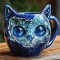 thumbnail image 5 of LANFENG Cat Mug, Mineral Crystal Coffee Mugs, Cute Mineral Crystal Cat Coffee Mug, Resin Multi Colored Geode Crystals Mugs Tea Cup for Cats Lovers, Women, Mom, Men, Friends, 12oz (Pink), 5 of 7