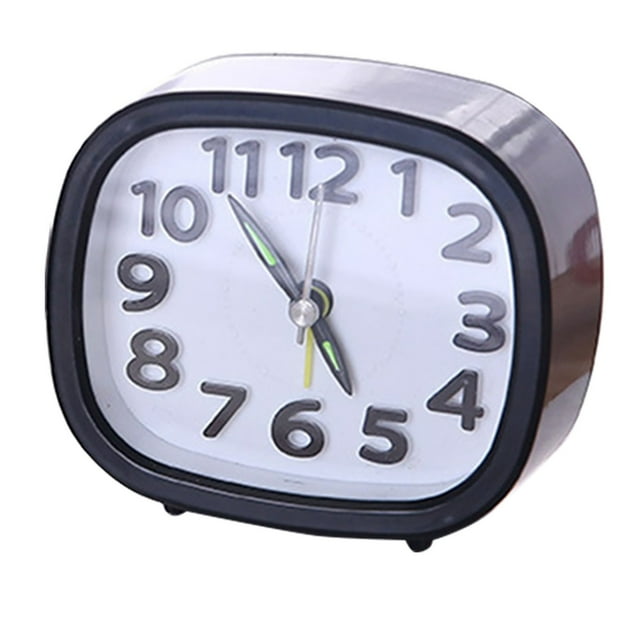 Table Clocks, Round Shaped Home Decoration Alarm Clock, For Office Bedrooms Living Room School