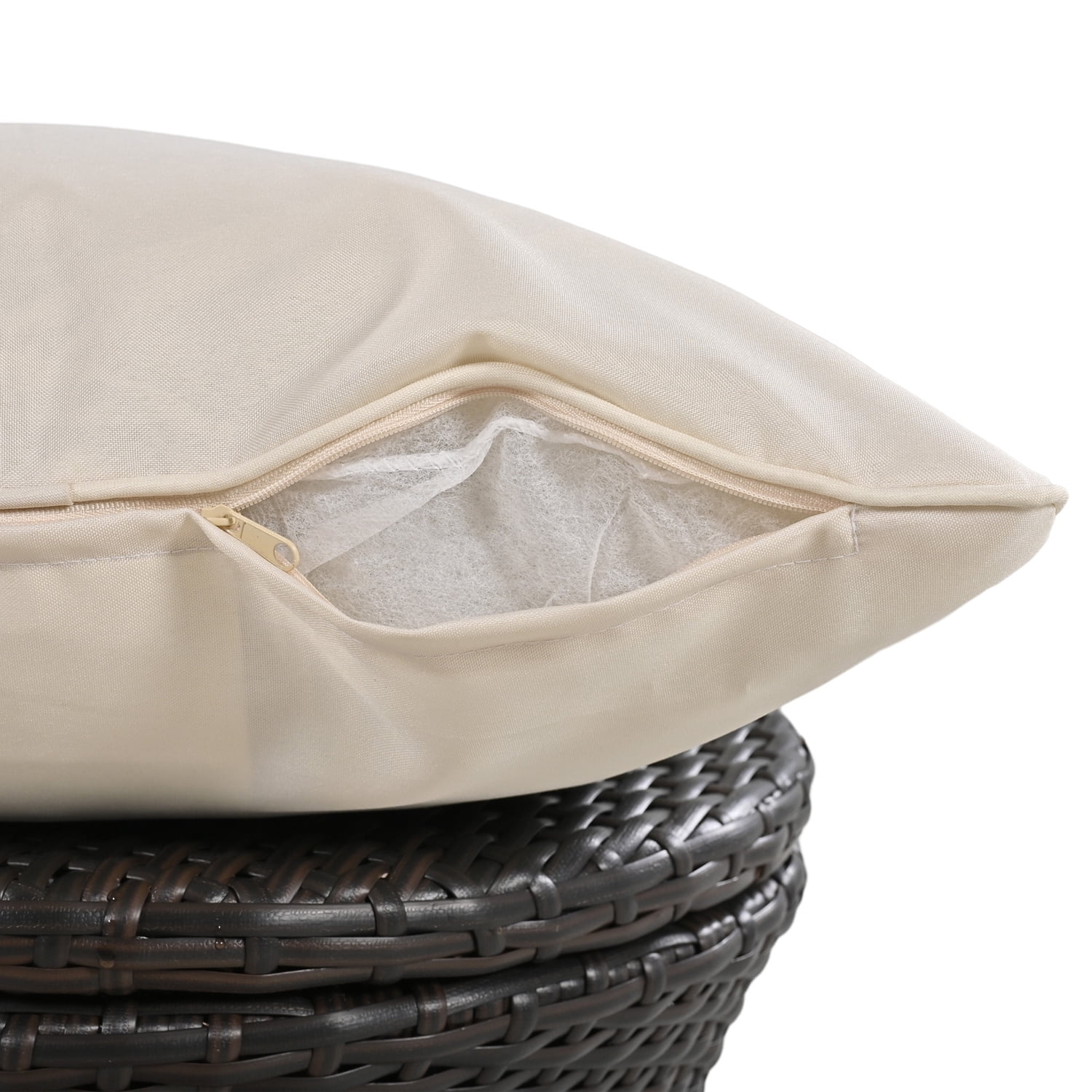 Aimee Lii All Weathe 5 Piece Outdoor Patio Wicker Furniture Set, Rattan Chair and Ottoman Conversation Set with Coffee Table, Beige Cushions Aimee Lii All Weathe 5 Piece Outdoor Patio Wicker Furniture Set, Rattan Chair and Ottoman Conversation Set with Coffee Table, Beige Cushions