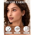 thumbnail image 2 of VEEDOFA Small Chunky Silver Hoop Earrings Hypoallergenic Solid 925 Sterling Silver Hoops Non Tarnish Small Thick Huggie Hoop Earrings for Sensitive Ears, 2 of 7