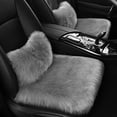thumbnail image 5 of Wool Car Seat Cover 18x18 Inches Soft Fuzzy Sheepskin Seat Protector Cushion Universal Fit for Auto SUV Trucks Car Interior Accessories Home Office Chair, 5 of 7