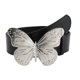 thumbnail image 4 of Cinturones de cuero PU Yuyangstore para mujer ancho con Hebilla de mariposa Negro, 4 of 8