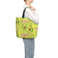 thumbnail image 3 of Sigee Avocado Work Out Print Large Capacity Zippered Tote Bag - Durable, Stylish and Versatile for Everyday Use, 3 of 9