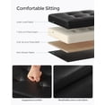 thumbnail image 3 of Taburete plegable Storage Ottoman SONGMICS, pequeño, con reposapiés, negro, 3 of 6