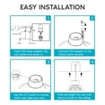 thumbnail image 7 of Luxrite 4 inch Square Recessed LED Can Lights, 5 Color Selectable, Dimmable, 750 Lumens, Wet Rated, Baffle Trim 4-Pack, 7 of 7