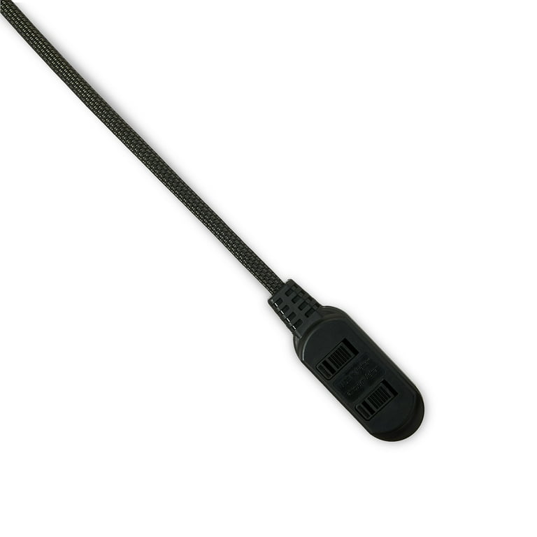 Hyper Tough 10-Foot 3-Outlet Light-Duty Extension Cord, Black