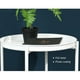 thumbnail image 5 of Mesa Lateral FurnitureR Mesa de Centro Blanca con Bandeja Auxiliar Metal Moderno, 5 of 6