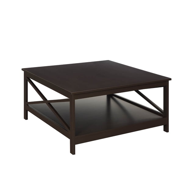 Convenience Concepts Oxford Table Basse Carrée de 36 Pouces en Fini Bois Espresso