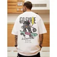 thumbnail image 3 of Camiseta holgada con estampado gráfico de Skate Boy para hombre, ropa de calle, camiseta de cuello redondo, camiseta informal de algodón estilo hip hop Y2K, 3 of 5