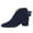 Navy, variant on FSJ Women Fashion Western Tassel Block Low Heel Ankle Boots Side Zipper Booties Closed Toe V Cut Casual Vintage Shoes Size 8 Black
