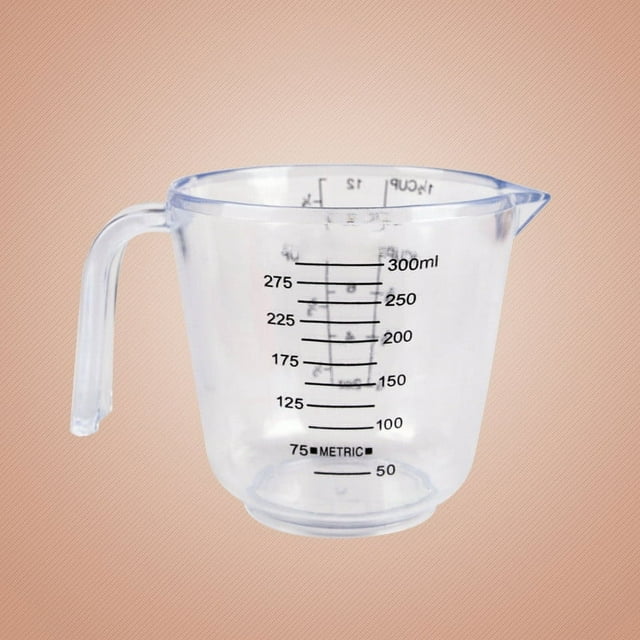 Taza Medidora de Plástico Transparente con Escala, Pequeña Taza Medidora para Cocina, para Hornear, Taza Medidora de Agua de Grado Alimenticio, Taza Medidora de Leche con Asa