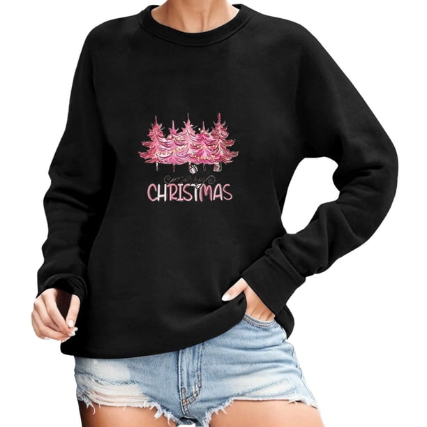 Sudadera con capucha Gibobby traje de Papá Noel para Mujer estampado gráfico divertido negro L