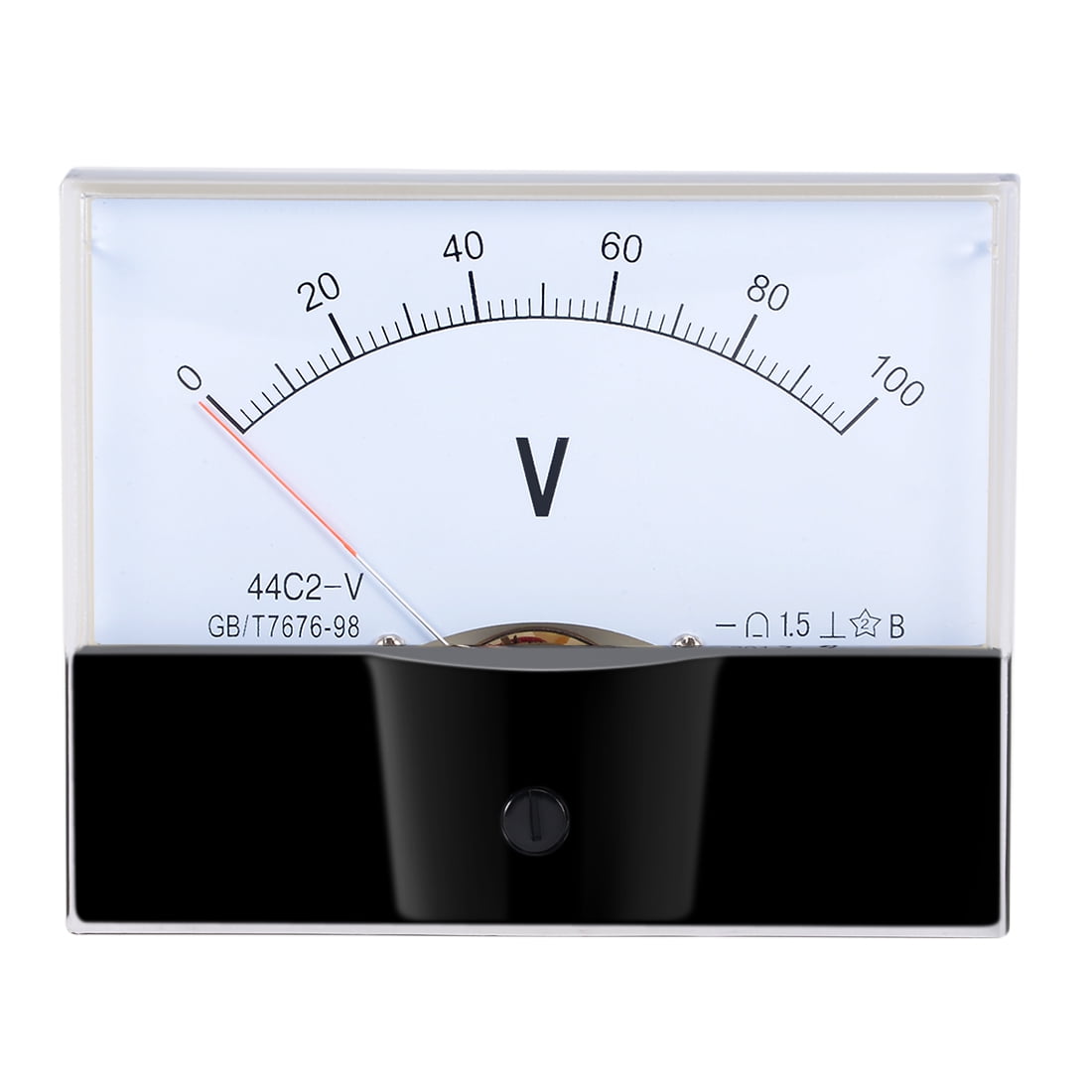DC 0100V Analog Panel Voltage Gauge Volt Meter 44C2 1.5 Error Margin
