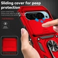 thumbnail image 4 of HCTian for Google Pixel 9 / Pixel 9 Pro Case with Camera Lens Cover HD Screen Protector, Dual Layer Military-Grade Drop Tested Magnetic Ring Holder Kickstand Protective Phone Case for Pixel 9/9 Pro, 4 of 9