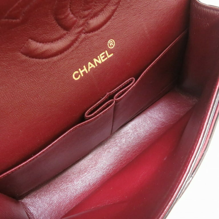 CHANEL Classic Love Lock Bag Black Red Interior Flap
