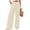Beige, variant on Abstract Leaf Print High Waist Stretch Tight Casual Pants, Breathable Comfort Trousers for Outdoor Vacations & Nature Trips Yellow S