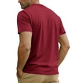 thumbnail image 6 of Dwellite Mens Pullover T Shirts Basic Short Sleeve Lightweight Tshirt Casual Crew Neck Solid Shirts for Men Wine M, 6 of 6