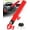 Red, variant on Steering Wheel Lock - Heavy Duty Antitheft Device and Car Security Lock with Adjustable Locking and 3 Keys - Great Vehicle and Truck Deterrent (Yellow)