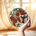 thumbnail image 3 of Hummingbird With Pomegranate glass suncatcher, pomegranate stained glass art, gift for mom, hummingbird decor, Mother's Day window hanging, 3 of 4