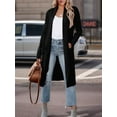 thumbnail image 5 of Women'S Open Front Knited Loose Cardigan Casual Long Sleeve Draped Knit Pockets Long Jackets Sweater Black L, 5 of 9