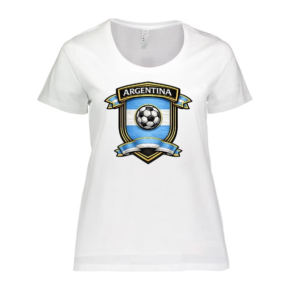 Inktastic Argentina Soccer Emblem Women's Plus Size T-Shirt