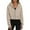 Khaki, variant on Women's Fashion Casual Hooded Zip Padded Long Sleeve Solid Colour Sweatshirt for Fall and Winter, Fleece Lined, Winter Clothes for Women,Army Green,L