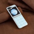 thumbnail image 2 of ELEHOLD Full Body Case for Samsung Galaxy Z Flip 6, Trellis Design Bling Sparkly Shockproof Leather Case for Women Men,Lightblue, 2 of 6