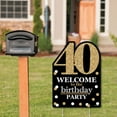 thumbnail image 2 of Big Dot of Happiness Adult 40th Birthday - Gold - Party Decorations - Birthday Party Welcome Yard Sign, 2 of 8