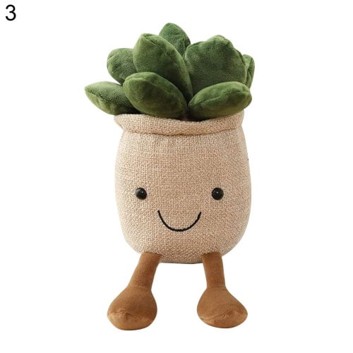 HYDa Succulent Plush Toy Smile Display Mold Soft Plants Pillow House  Decorations 