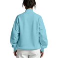 thumbnail image 6 of PNTUTB Sweatshirt for Women Half Zip Mock Neck Pullover Top Solid Color Casual Long Sleeve Loose Comfort Daily Workout Fall Winter Trendy Sweatshirts, 6 of 7