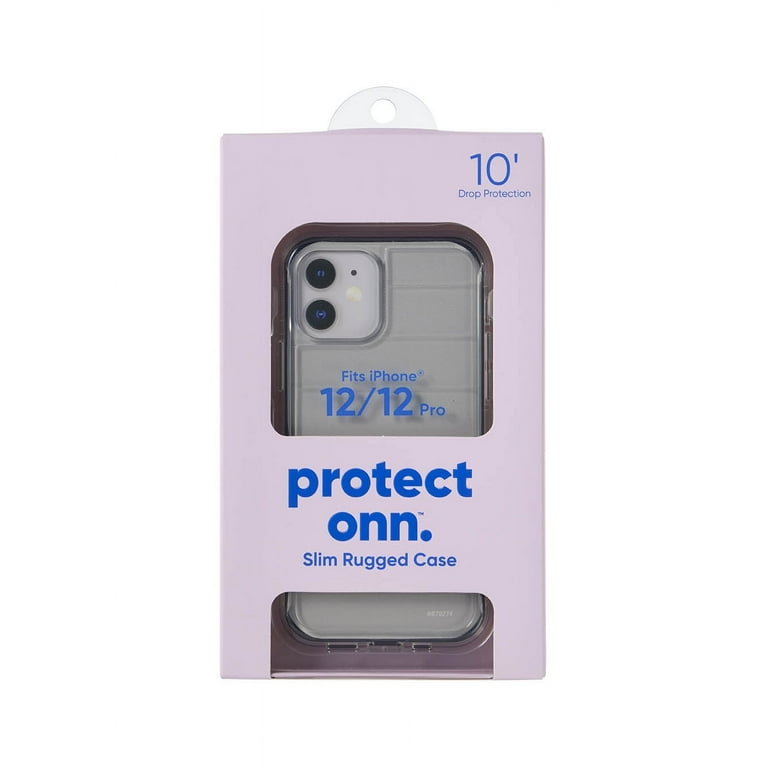 onn. Slim Rugged Phone Case for iPhone 12 / iPhone 12 Pro