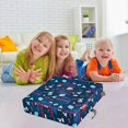 thumbnail image 2 of Asiento elevador para niños pequeños, portátil de grueso con correas de tela, cojín elevador lavable para viajes, comedor, niños, bebés, niñas Colegio Baoblaze Asiento elevador para niños pequeños, 2 of 8