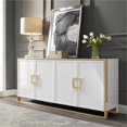 thumbnail image 2 of Posh Living Haukea 4-Door & 2 Adjustable Shelves Modern Wood Sideboard in White, 2 of 7
