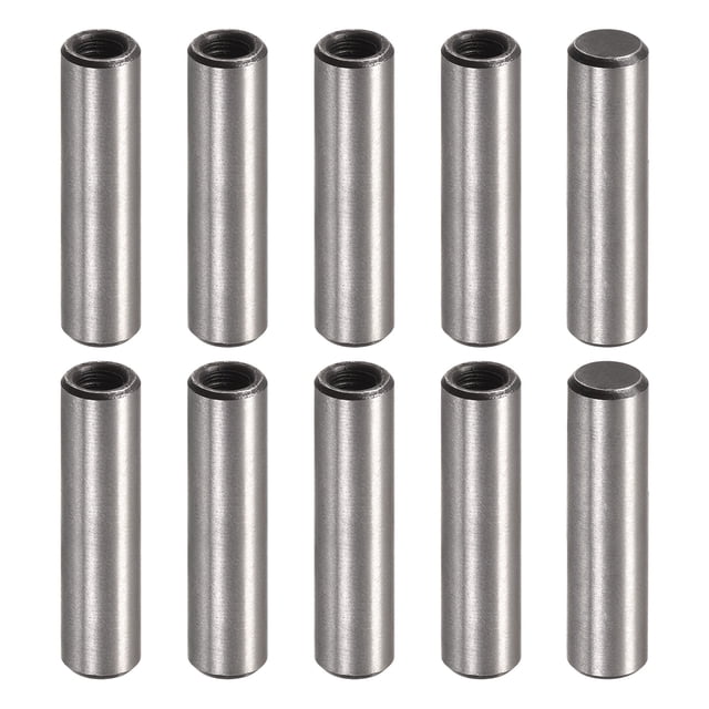 Unique Bargains M5 Internal Thread Dowel Pin 10 Pack 8x30mm Chamfering Flat Carbon Steel Cylindrical Pin