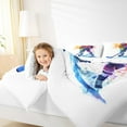 thumbnail image 5 of Manfei Ice Hockey Lover Full Size Comforter Sets,Ball Sport Bedding Comforter Set,Watercolor Splatter Ink Bedding Sets For Girls Kids,Super Cozy Room Decor Reversible,3-Piece, 5 of 9