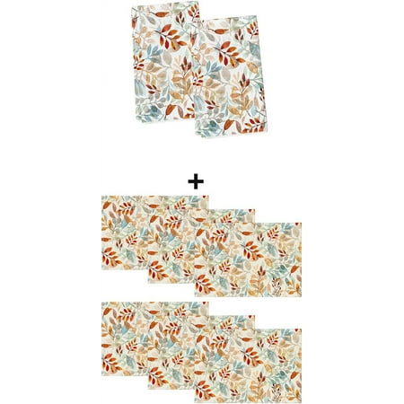 

Eucalyptus Leaves Fall Dish Towels 2 pcs and Placemats set of 6