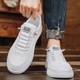 thumbnail image 5 of AUDeals Men Women Height Increasing Leather Sneakers Platform Low Top Chunky Lace Up Walking and Tennis Shoes, 5 of 7
