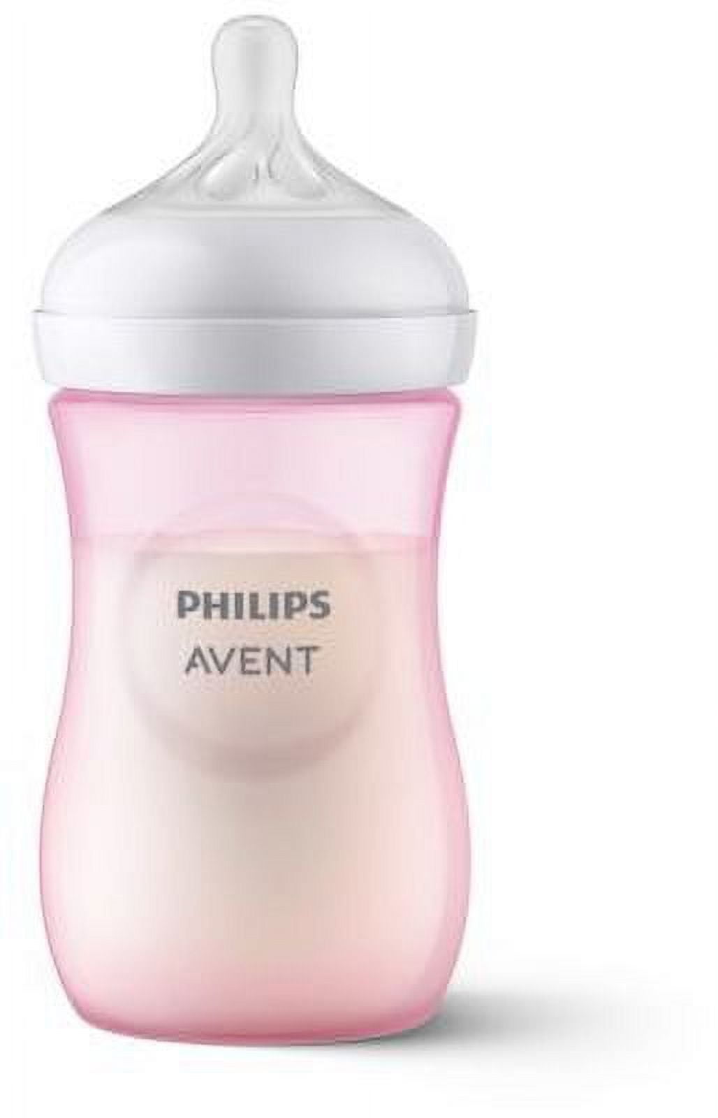 Philips Avent Natural Baby Bottle with Natural Response Nipple, Pink Baby Gift Set, SCD838/03