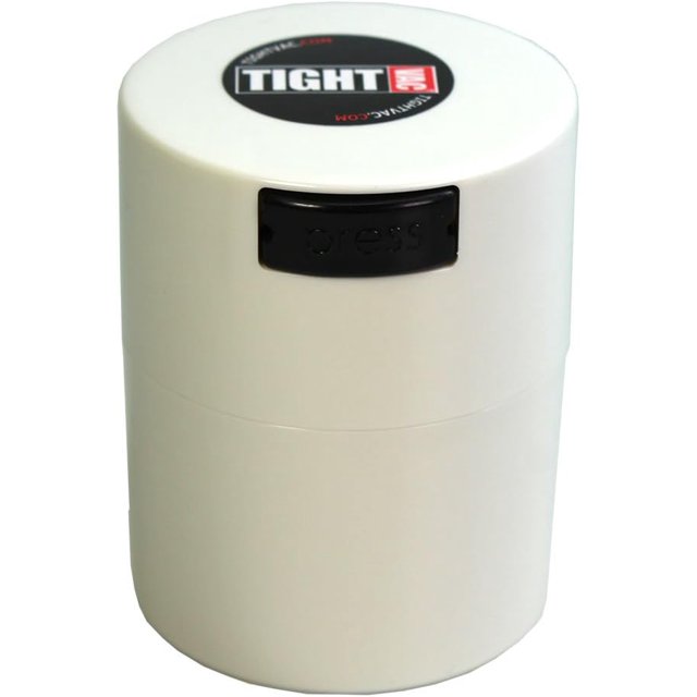 Tightpac America 3-Ounce Vacuum Sealed Dry Goods Storage Container, White Cap/White Body