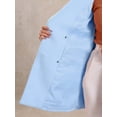 thumbnail image 6 of INSPIRE CHIC Women's Notch Lapel Double Breasted Belted Mid Length Trenchcoat S Light Blue, 6 of 9